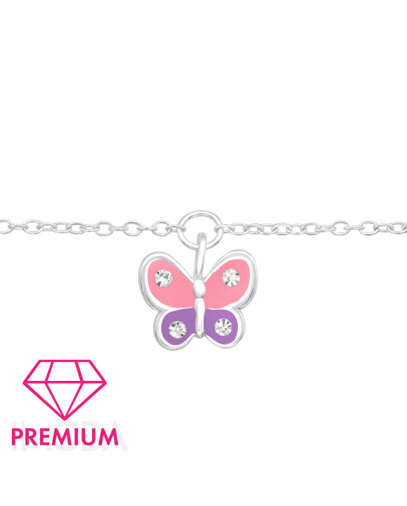 Strieborný náramok motýľ-313669-20