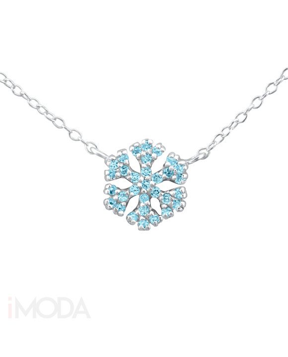 Strieborný náhrdelník Vianoce vločka-294862-20