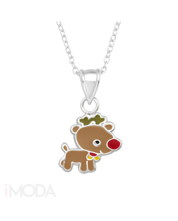 Strieborný náhrdelník Vianoce sobík-294860-20