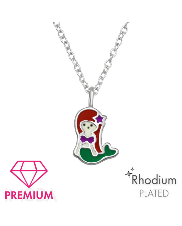 Detský strieborný náhrdelník morská panna-294699-20