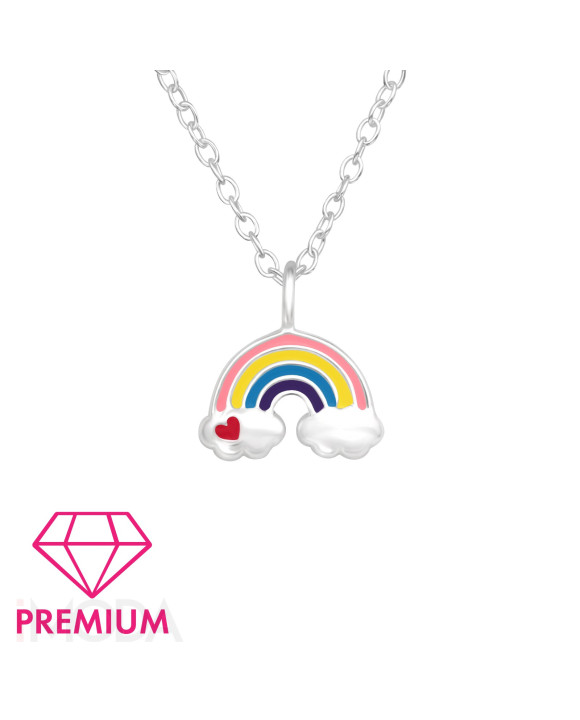 Detský strieborný náhrdelník dúha-294702-20