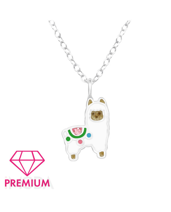 Detský strieborný náhrdelník lama-294698-20