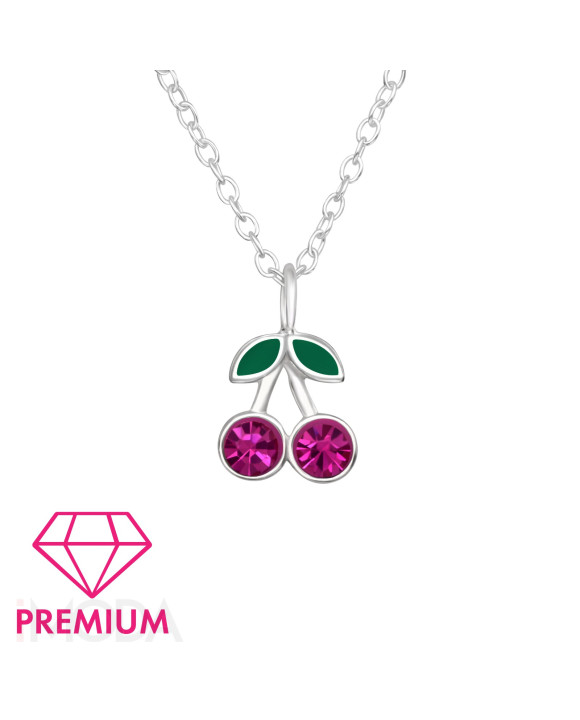 Detský strieborný náhrdelník čerešne-294701-20