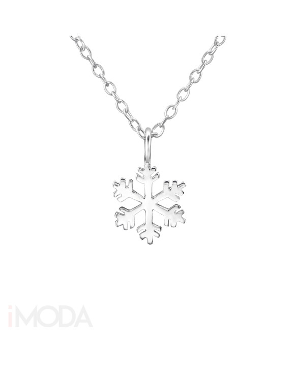 Strieborný náhrdelník Vianoce vločka-294839-20