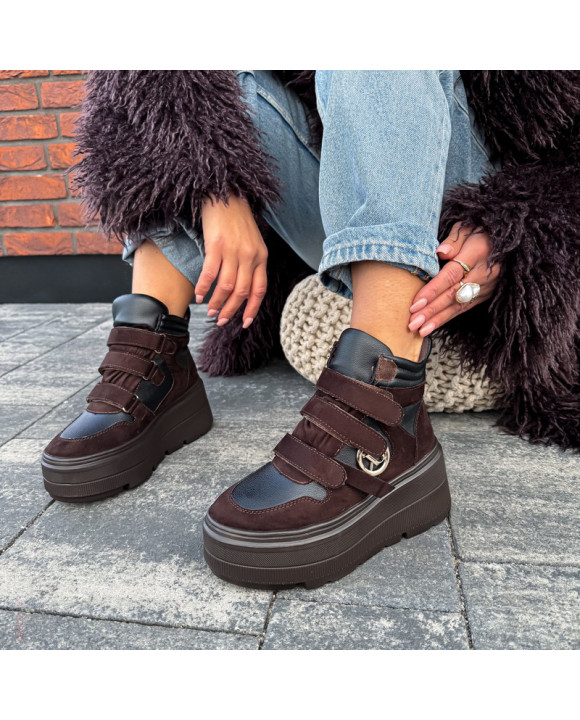 Tmavohnedé zateplené tenisky-324133-20