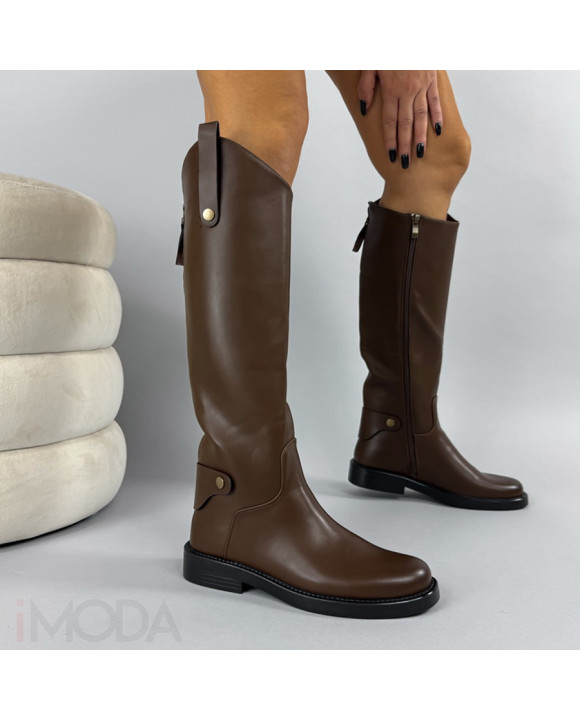 Hnedé vysoké čižmy-323698-20