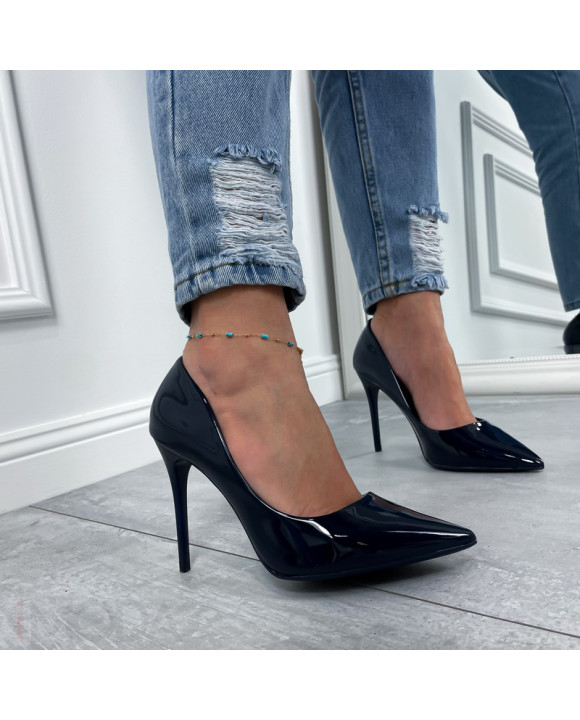 Tmavomodré lakované lodičky-264030-20