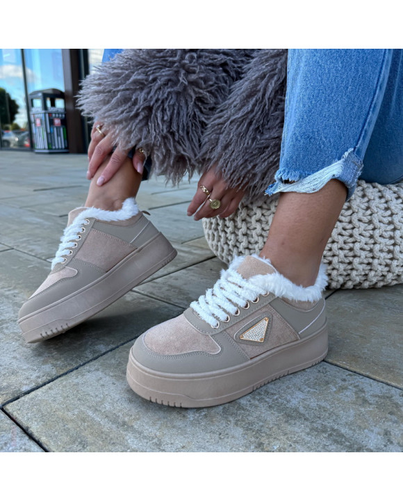 Hnedé zateplené tenisky-323032-20