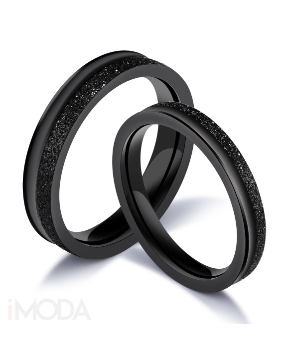 Počiernená pánska obrúčka