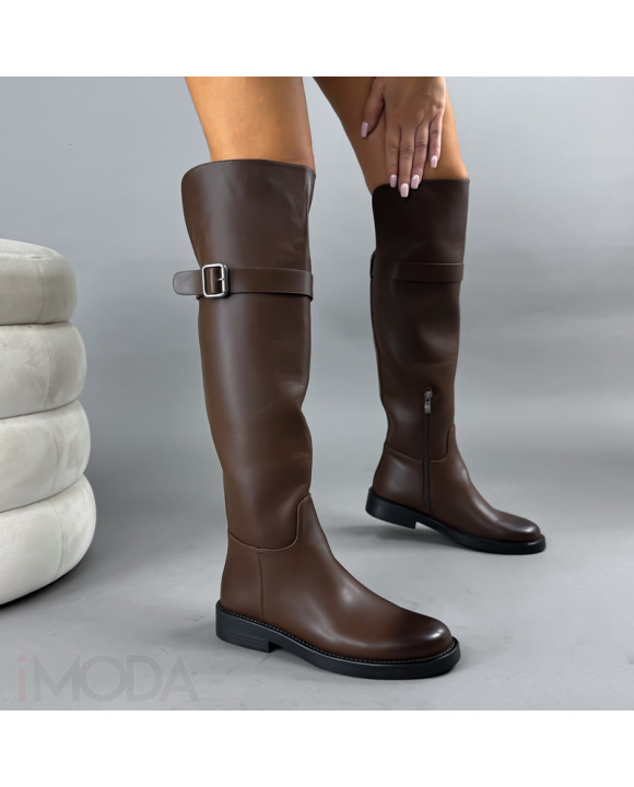 Hnedé vysoké čižmy-323360-20