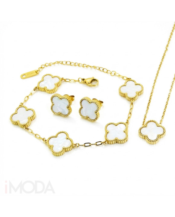 Pozlátená ceľová súprava trojkombinácia Olivia-307151-20