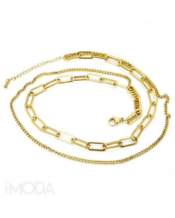 Oceľový náhrdelník dvohitý-321801-20