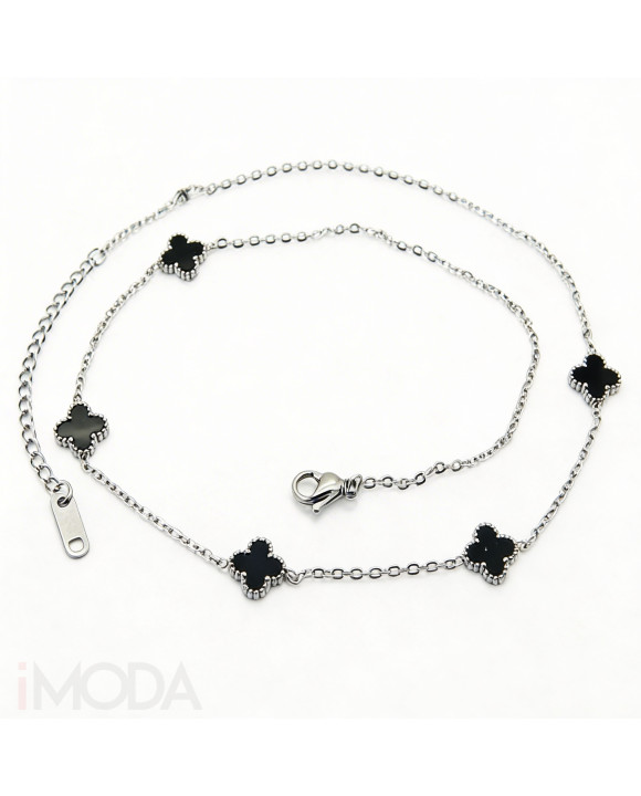 Dámsky oceľový náhrdelník čierny-307180-20