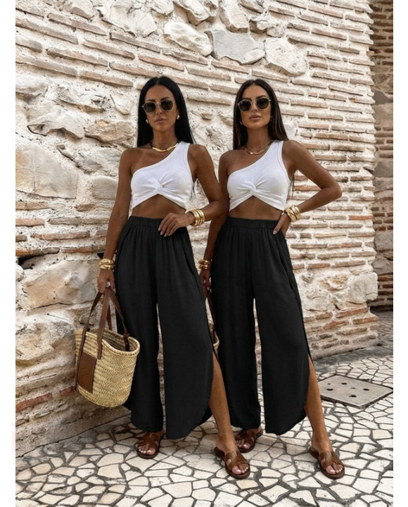 Čierne saténové nohavice-326658-20