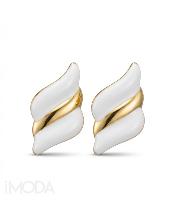 Oceľové náušnie farebné biele-322331-20