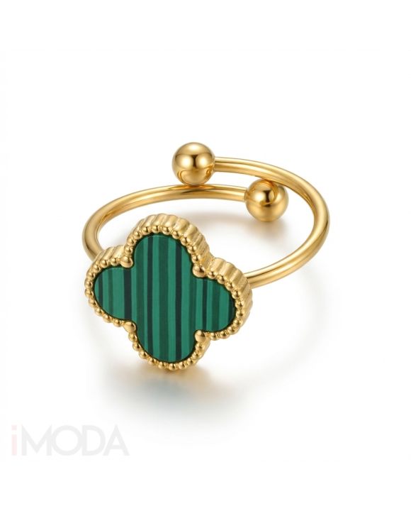 Nastaviteľný oceľový prsteň pozlátený-307161-20