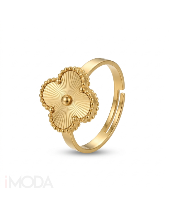 Pozlátený oceľový prsteň nastaviteľný-322077-20