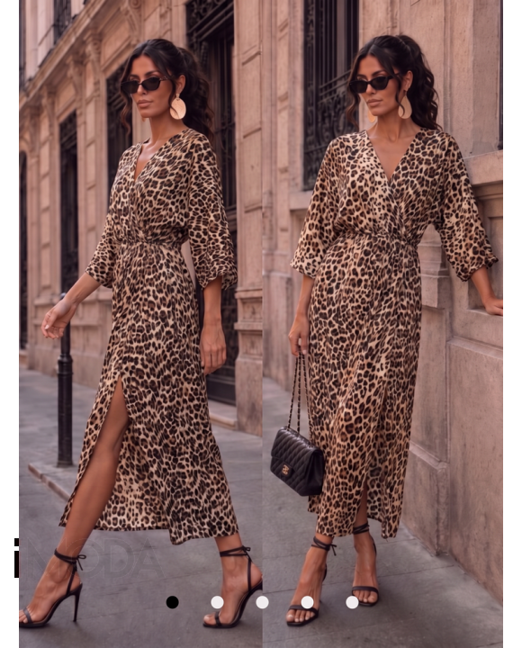 Hnedé šaty s leopadrím vzorom-329874-20