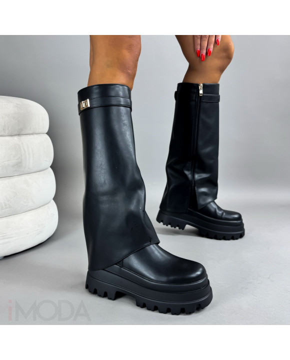 Čierne vysoké čižmy-321341-20