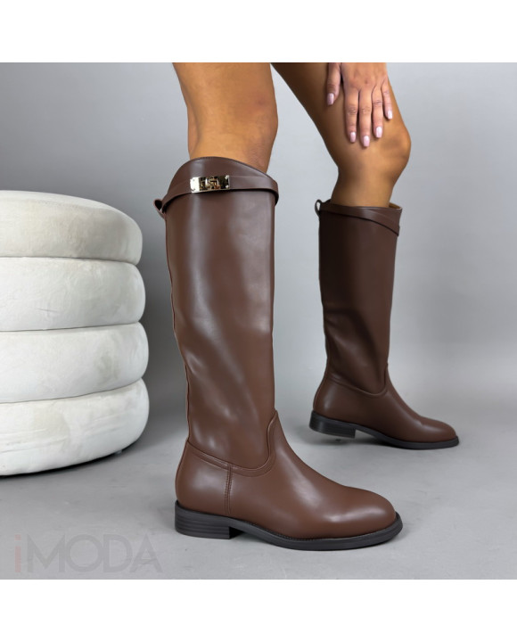 Hnedé vysoké čižmy-322533-20