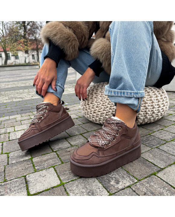 Hnedé zatepelené tenisky-323572-20