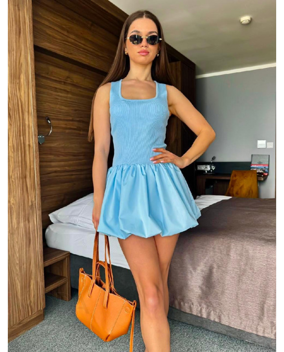 Svetlomodré PUFFY šaty-316752-20