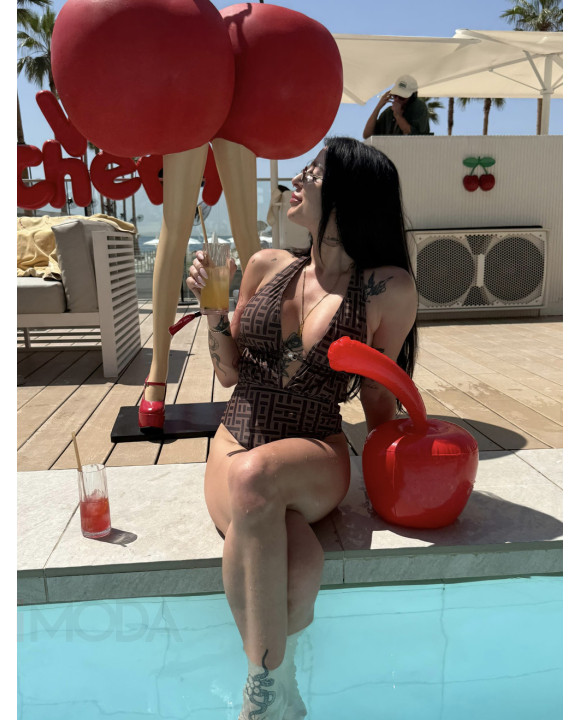 Hnedé jednodielné plavky-318901-20