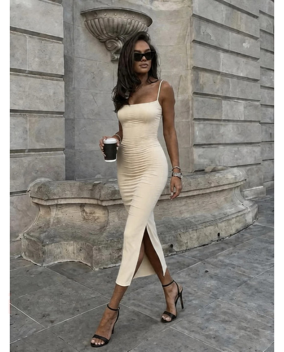 Béžové elastické šaty-327363-20