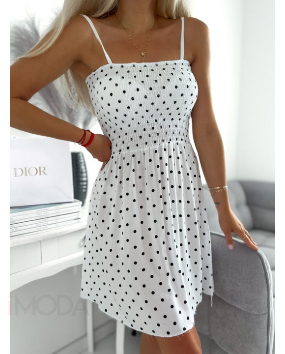 Biele bodkované šaty-286136-20
