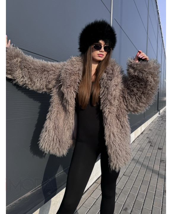 Hnedý kožušinový kabát-313427-20