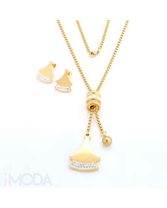 Pozlátená oceľová súprava-206292-20