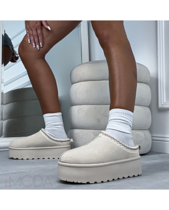 Béžová nasúvacia obuv-308811-20