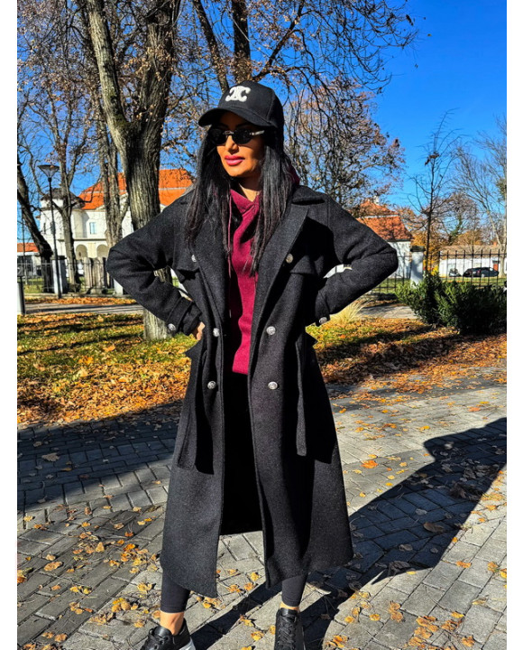 Čierny dlhý kabát-323431-20