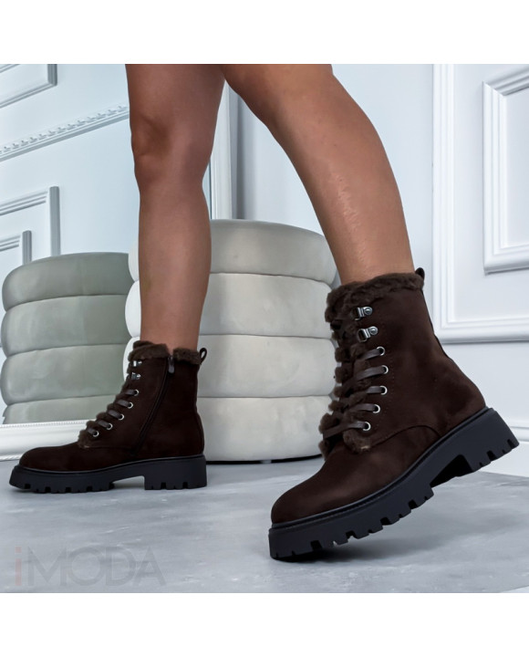 Hnedé nízke čižmy-323517-20