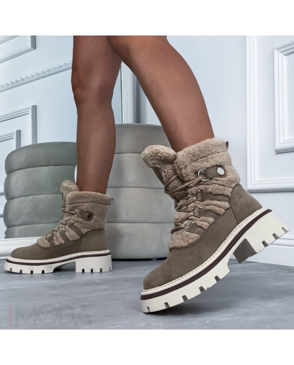 Svetlohnedé nízke čižmy-323496-20