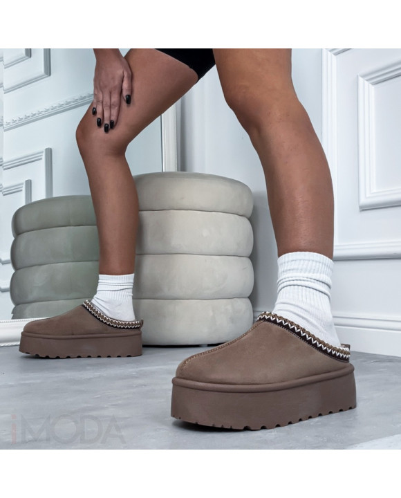 Hnedá nasúvacia obuv-323537-20