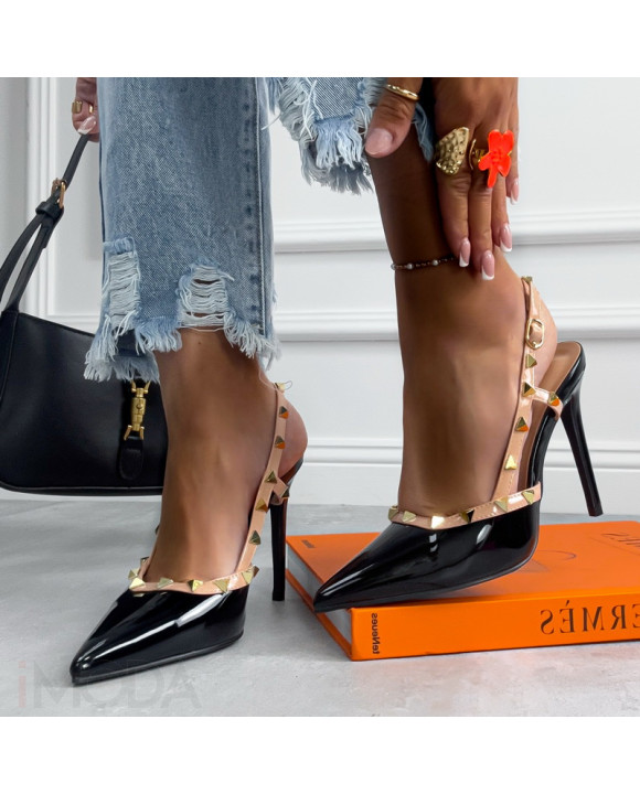 Čierno-béžové sandále-319461-20