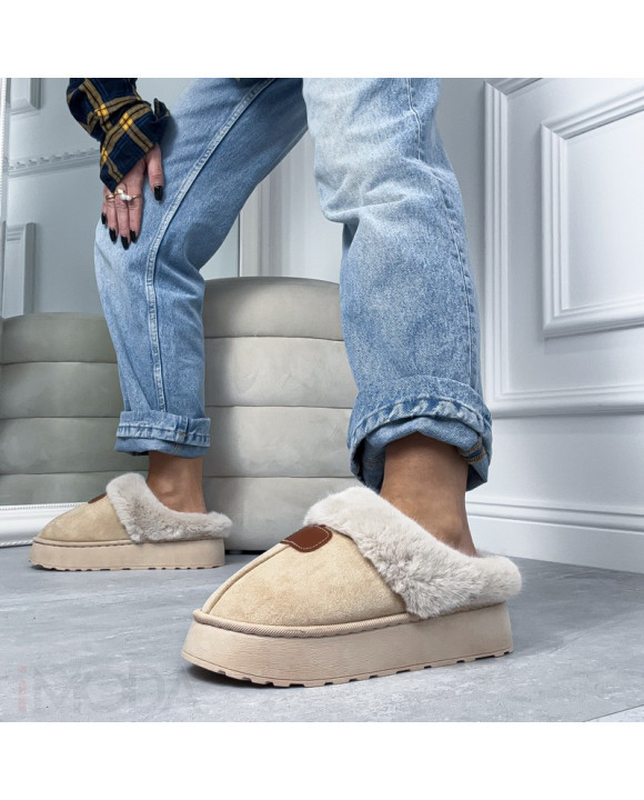 Béžová nasúvacia obuv-323733-20