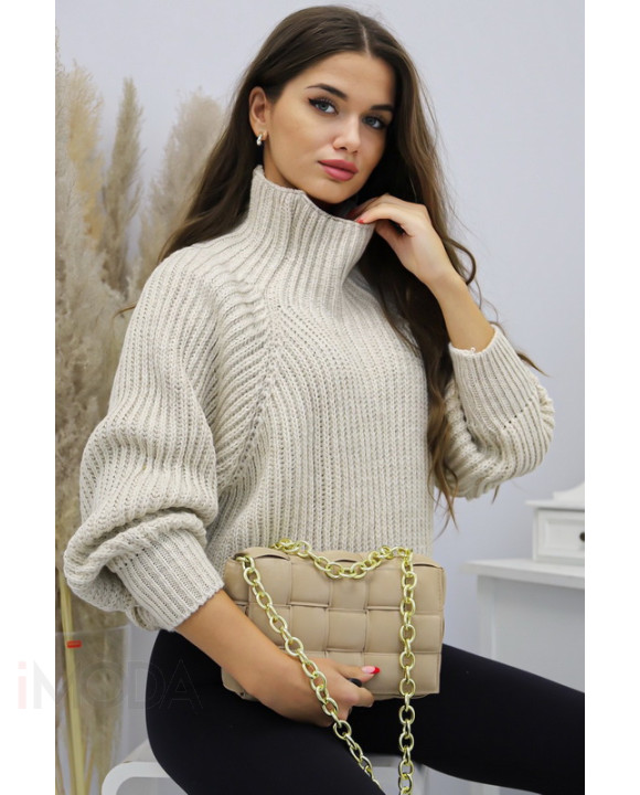 Béžový pletený sveter-292344-20