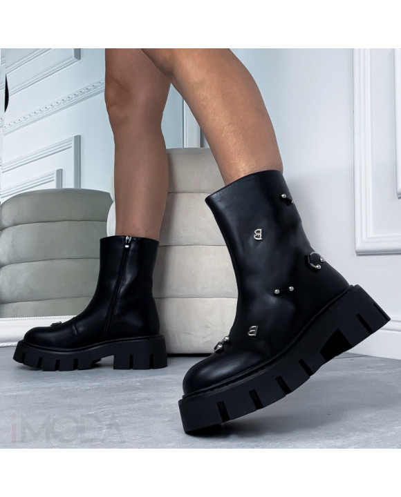 Čierne nízke čižmy-323979-20