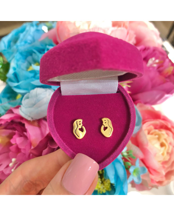 Dámske pozlátené oceľové náušnice-274022-20