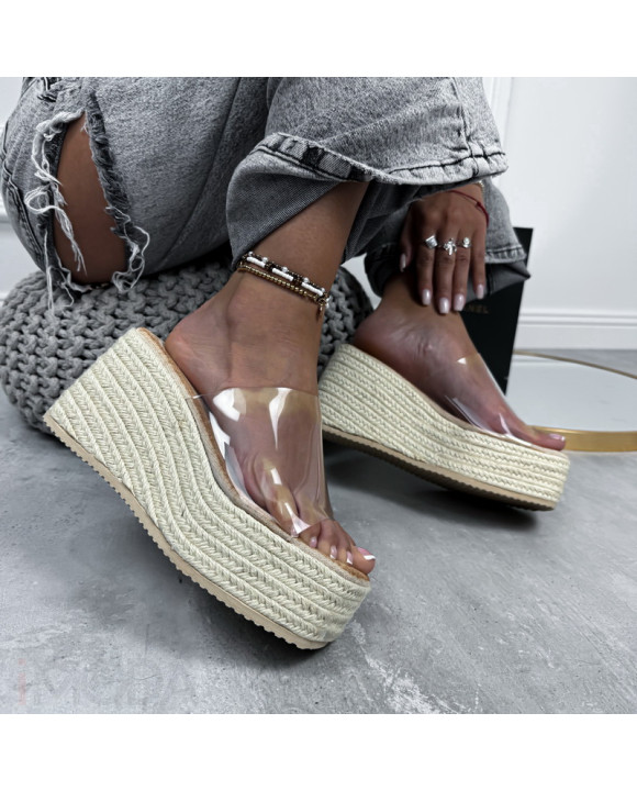 Transparentné šľapky na platforme-316721-20