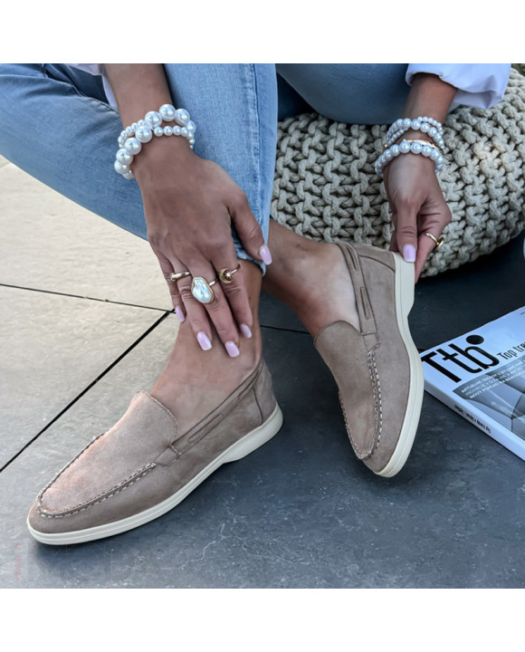 Hnedé semišové mokasíny-327489-20