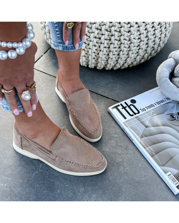 Hnedé semišové mokasíny-327489-20