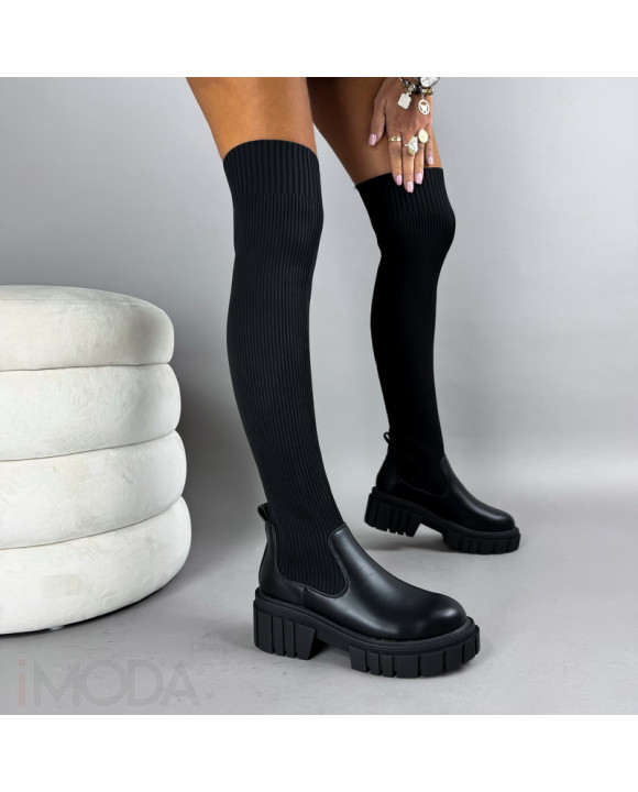 Čierne vysoké čižmy-322447-20
