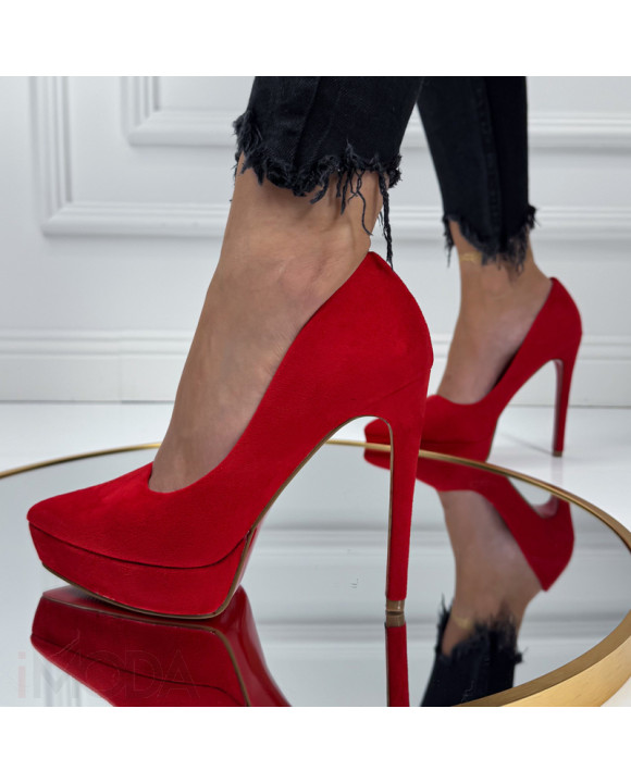 Červené semišové lodičky-319486-20