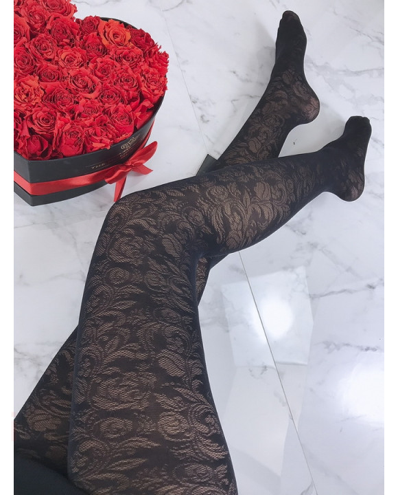 Dámske pančuchy vzor Listy-182159-20