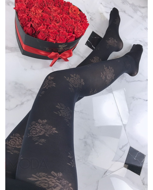 Dámske pančuchy vzor Ruže-182110-20