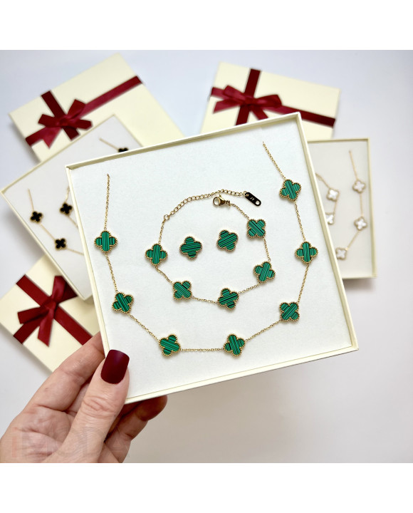 Dámska oceľová súprava s krabičkou Olivia-295607-20