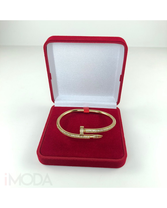 Dámsky oceľový náramok klinec pozlátený-281630-20